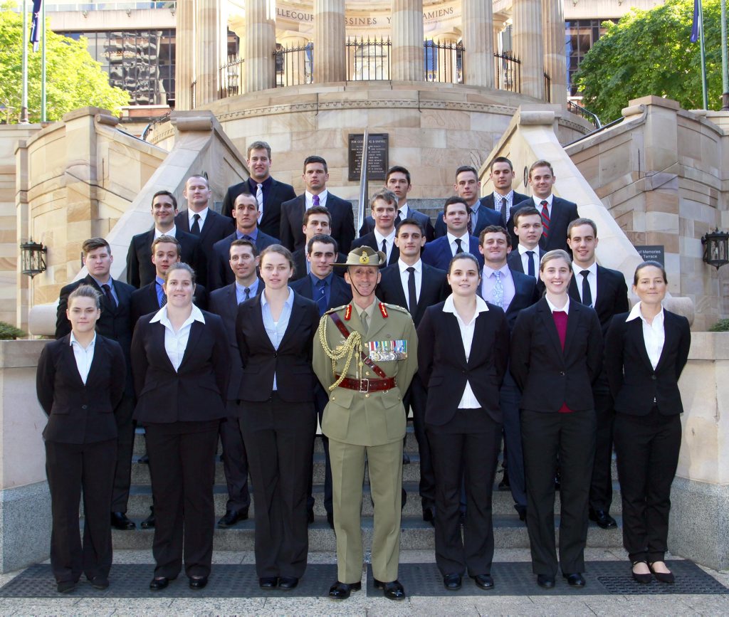 RMC Staff Cadets with Major General Stuart L. Smith, DSC, AM, Commander 1 Division. RMC Staff Cadets with Major General Stuart L. Smith, DSC, AM, Commander 1 Division.